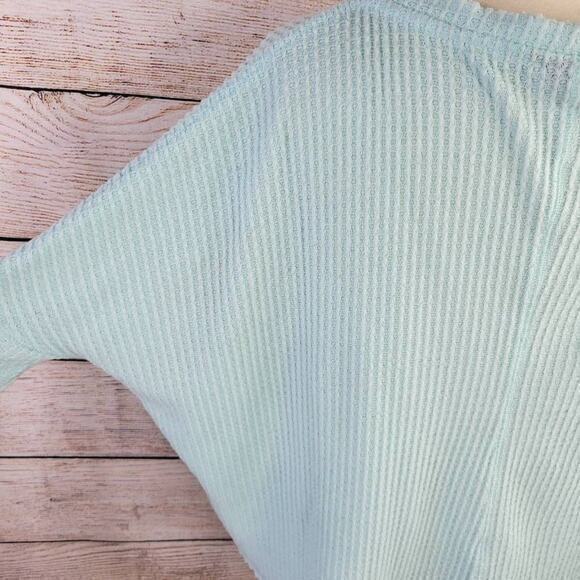 Urban Outfitters Out From Under Blue Jojo Oversized Thermal Button Top Small - Picture 4 of 6